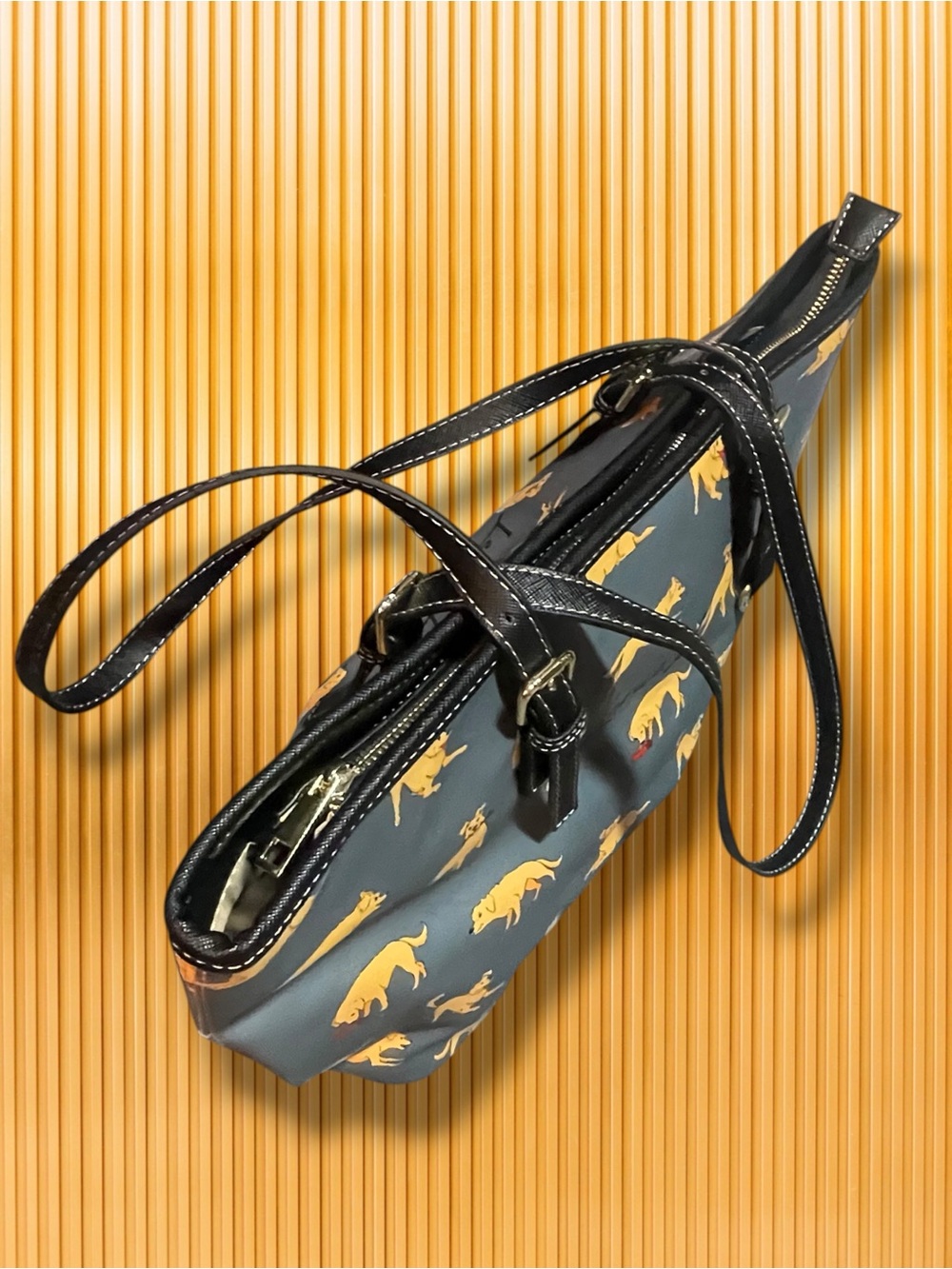 ✨ LerueL Golden Retriever Tote Bag | Cute Dog Mom Shoulder Handbag Blue 🐶 - Picture 7 of 15